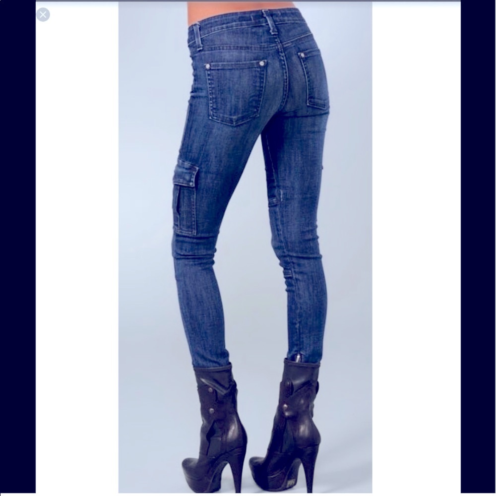 Vince Denim Cargo Blue Jeans Low Rise Y2K size 25